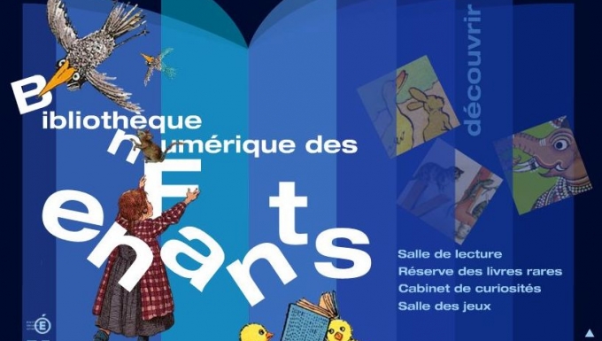Page d'accueil du site Bibliothèque numérique des enfants de la BnF