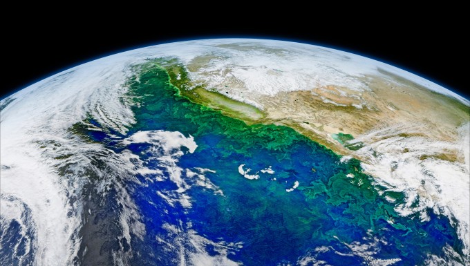 Photo satellite de la planète Terre.