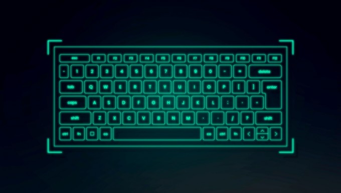 Un clavier modélisé numériquement.