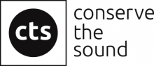 Logo CTS : lettres stylisées blanches intégrées dans un cercle de couleur noir.