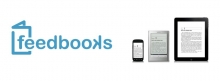 Logo Feedbooks : lettres stylisées bleu ciel sur fond blanc