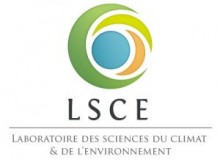 Logo LSCE : lettres stylisées noires sur fond blanc surmontées d'une illustration de planète