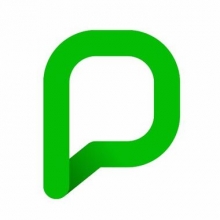 Logo de Press Reader : un "p" stylisé vert