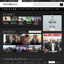 Mosaîque de la page d'accueil de Francetv pluzz 