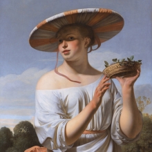 Meisje met een brede hoed, Caesar Boëtius van Everdingen, ca. 1645 - ca. 1650 