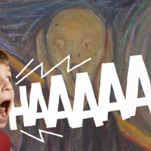 Un enfant imitant le cri du tableau de Munch